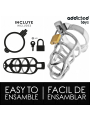 ADDICTED TOYS LOCKED SILVER LOCK JAULA PARA PENE DE METAL TALLA M