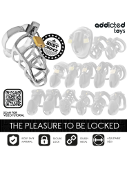 ADDICTED TOYS LOCKED SILVER LOCK JAULA PARA PENE DE METAL TALLA M
