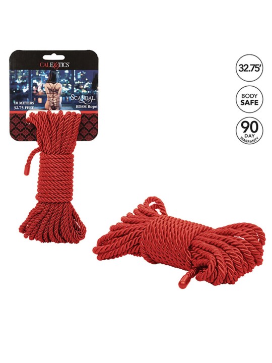CALEXOTICS SCANDAL CUERDA BDSM ROJA 10 M