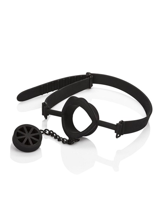 CALEXOTICS SCANDAL MORDAZA CON TAPON DE SILICONA NEGRO