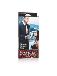 CALEXOTICS SCANDAL MORDAZA CON TAPON DE SILICONA NEGRO