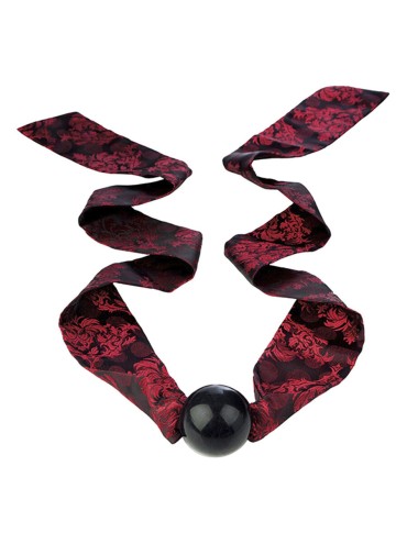 CALEXOTICS SCANDAL MORDAZA DE BOLA CON LAZO NEGRO ROJO