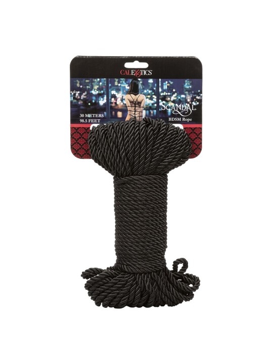 CALEXOTICS SCANDAL CUERDA BDSM NEGRA 30 M
