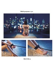 CALEXOTICS SCANDAL CUERDA BDSM NEGRA 30 M