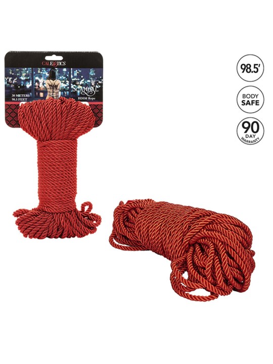 CALEXOTICS SCANDAL CUERDA BDSM ROJA 30 M