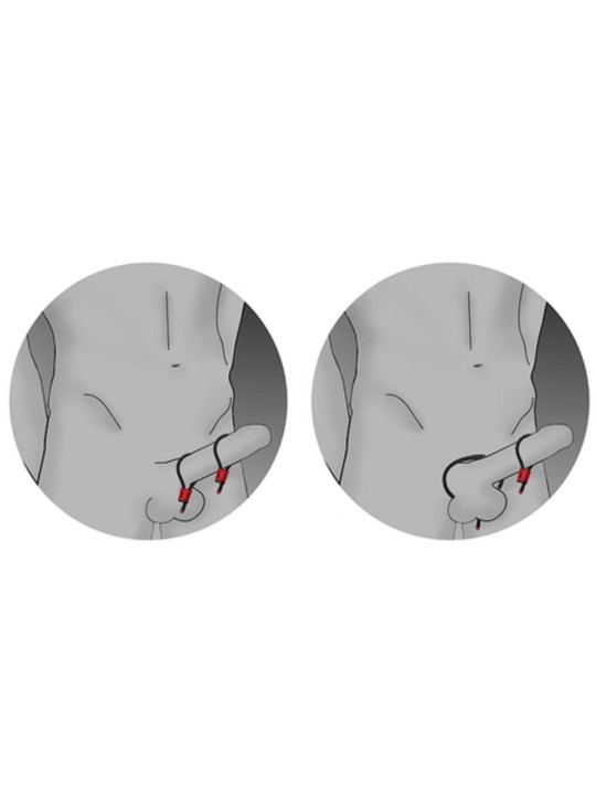 ELECTRASTIM PRESTIGE ELECTRA LOOPS ANILLOS DE PENE AJUSTABLES ROJO