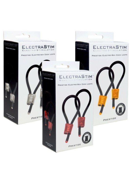 ELECTRASTIM PRESTIGE ELECTRA LOOPS ANILLOS DE PENE AJUSTABLES ROJO