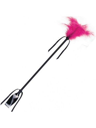 SECRETPLAY FUSTA PLUMA NEGRO Y FUCSIA