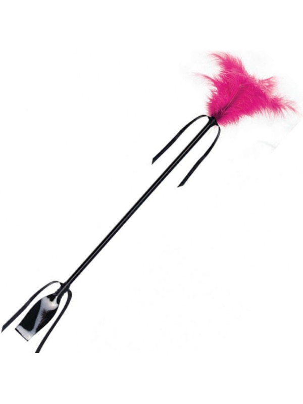 SECRETPLAY FUSTA PLUMA NEGRO Y FUCSIA