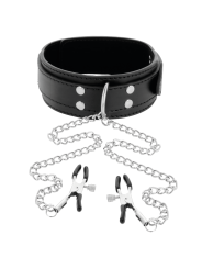 DARKNESS COLLAR CON PINZAS PARA PEZONES NEGRO