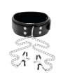 DARKNESS COLLAR CON PINZAS PARA PEZONES NEGRO