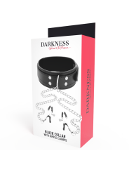 DARKNESS COLLAR CON PINZAS PARA PEZONES NEGRO