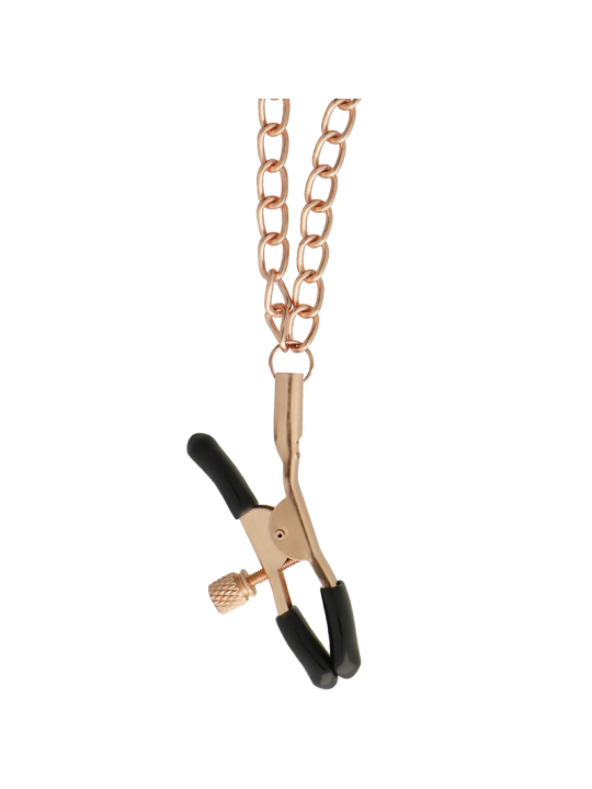 BEGME BLACK EDITION COLLAR CON CADENAS Y PINZAS PEZONES CON FORRO DE NEOPRENO