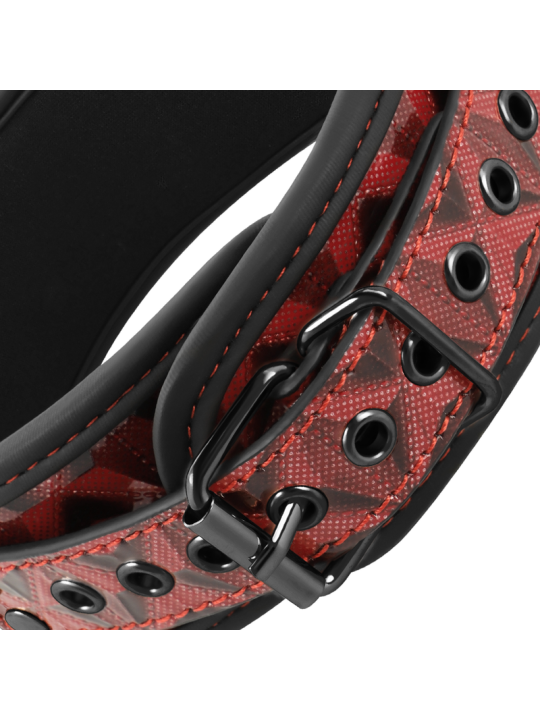 BEGME RED EDITION COLLAR CON CADENAS Y PINZAS PEZONES CON FORRO DE NEOPRENO