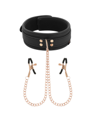 COQUETTE CHIC DESIRE FANTASY COLLAR CON PINZAS PEZONES CON FORRO DE NEOPRENO