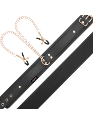 COQUETTE CHIC DESIRE FANTASY COLLAR CON PINZAS PEZONES CON FORRO DE NEOPRENO