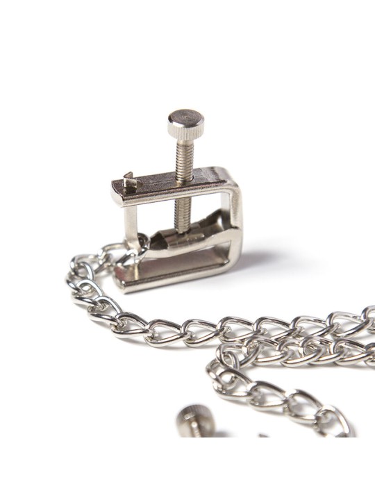 OHMAMA FETISH PINZAS METALICAS TORNILLO CON CADENA