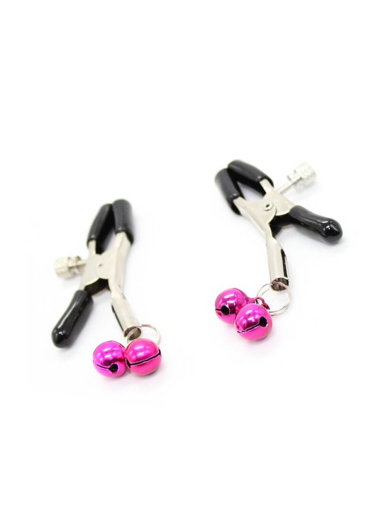 OHMAMA FETISH PINZAS PEZONES CON CASCABEL ROSA