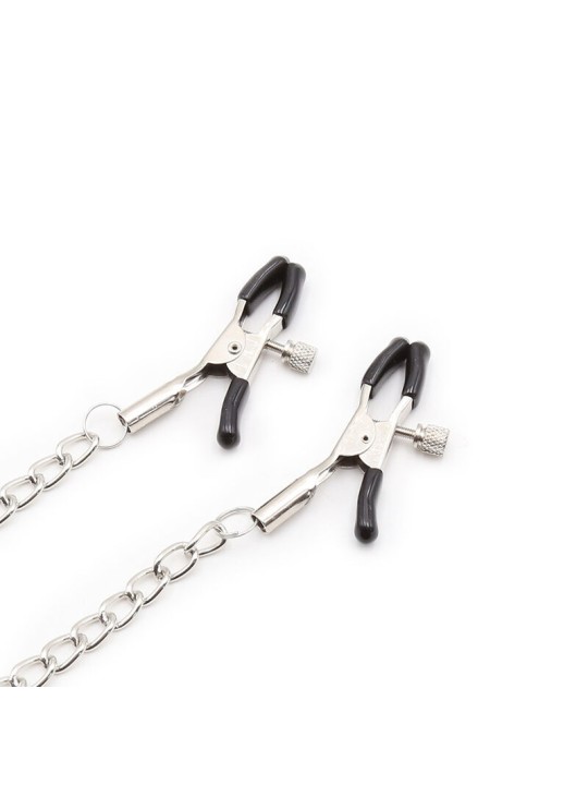OHMAMA FETISH MORDAZA DE ANILLA CON CADENAS Y PINZAS PEZONES