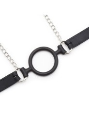 OHMAMA FETISH MORDAZA DE ANILLA CON CADENAS Y PINZAS PEZONES