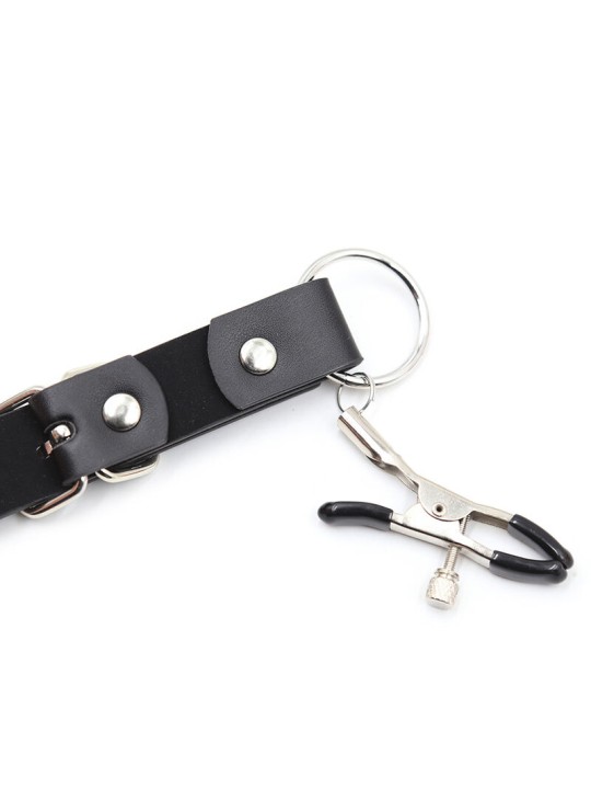 OHMAMA FETISH PINZAS CLITORIS CON CORREAS PIERNAS