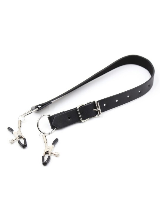 OHMAMA FETISH PINZAS CLITORIS CON CORREAS PIERNAS