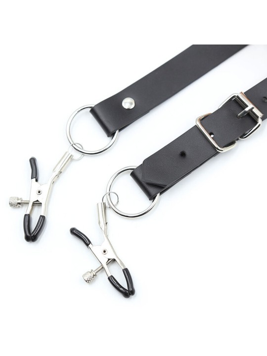 OHMAMA FETISH PINZAS CLITORIS CON CORREAS PIERNAS