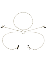 OHMAMA FETISH 4 PINZAS PEZONES CON COLLAR DE CADENAS