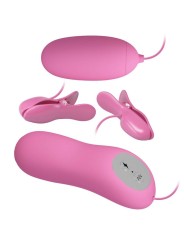 PRETTY LOVE PINZAS CON VIBRACION Y ELETROSHOCK ROSA