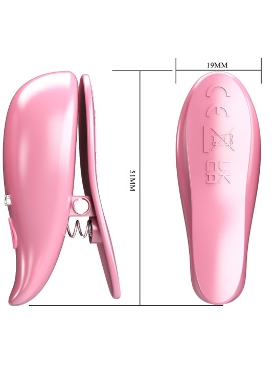 PRETTY LOVE LEAF PINZAS VIBRATORIAS PARA PEZONES ROSA