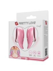 PRETTY LOVE LEAF PINZAS VIBRATORIAS PARA PEZONES ROSA