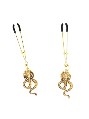 KINK PINZAS PARA PEZONES CON COLGANTE DE COBRA 6 CM