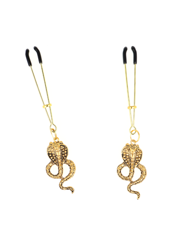 KINK PINZAS PARA PEZONES CON COLGANTE DE COBRA 6 CM