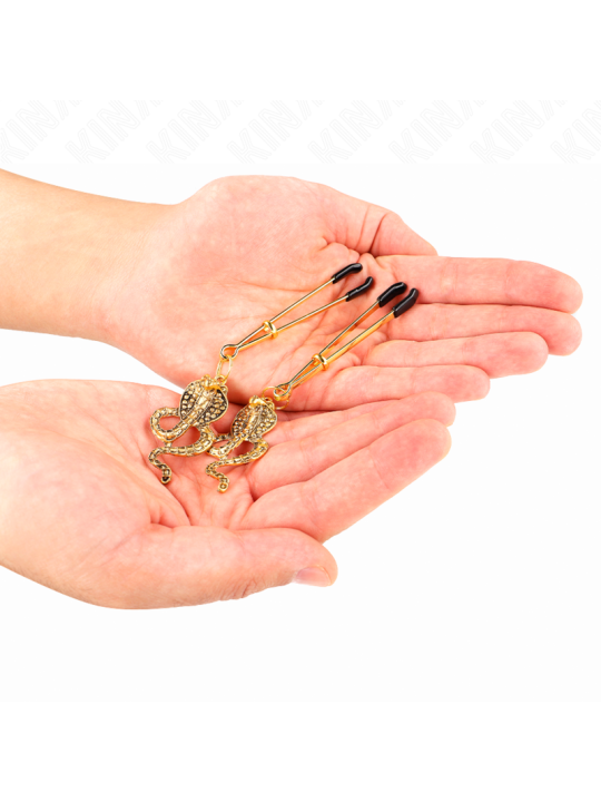 KINK PINZAS PARA PEZONES CON COLGANTE DE COBRA 6 CM