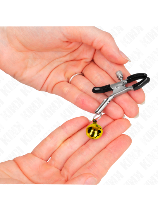 KINK PINZAS PARA PEZONES CON CAMPANILLA DORADA 6 CM