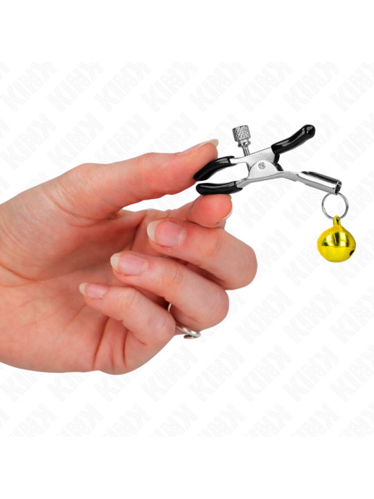 KINK PINZAS PARA PEZONES CON CAMPANILLA DORADA 6 CM