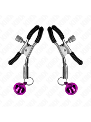 KINK PINZAS PARA PEZONES CON CAMPANILLA VIOLETA 6 CM