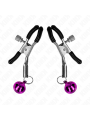 KINK PINZAS PARA PEZONES CON CAMPANILLA VIOLETA 6 CM