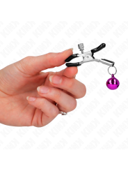 KINK PINZAS PARA PEZONES CON CAMPANILLA VIOLETA 6 CM