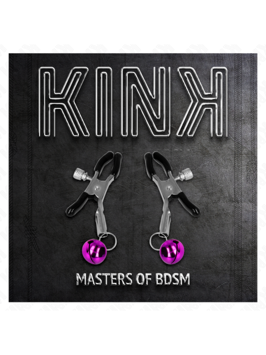 KINK PINZAS PARA PEZONES CON CAMPANILLA VIOLETA 6 CM