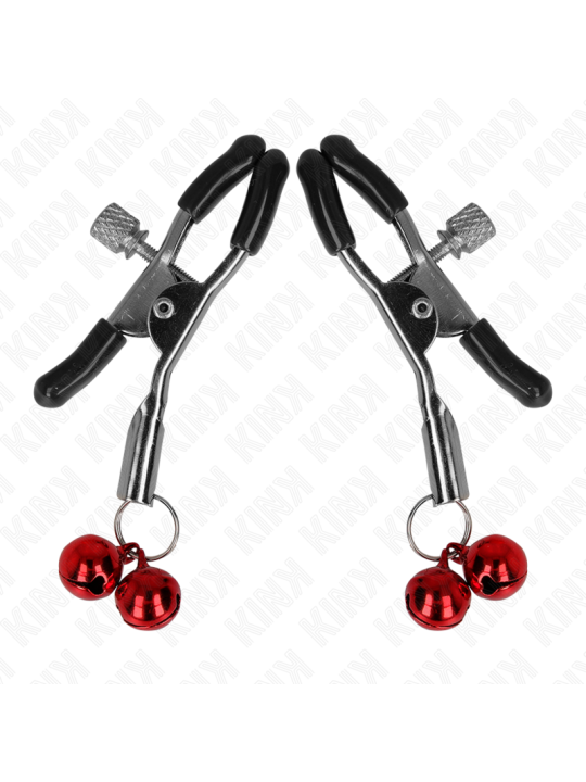KINK PINZAS PARA PEZONES CON DOBLE CAMPANILLA ROJO 6 CM