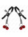 KINK PINZAS PARA PEZONES CON DOBLE CAMPANILLA ROJO 6 CM