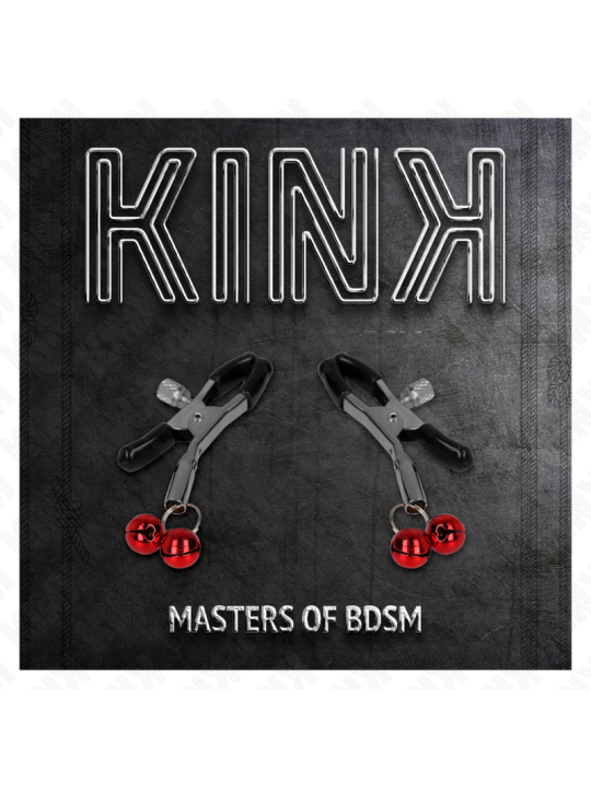 KINK PINZAS PARA PEZONES CON DOBLE CAMPANILLA ROJO 6 CM