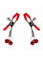 KINK PINZAS PARA PEZONES ROJAS CON DOBLE CAMPANILLA ROJO 6 CM