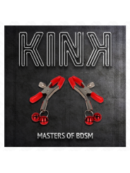 KINK PINZAS PARA PEZONES ROJAS CON DOBLE CAMPANILLA ROJO 6 CM