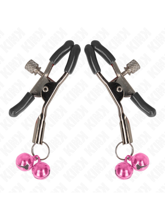KINK PINZAS PARA PEZONES CON DOBLE CAMPANILLA ROSA 6 CM
