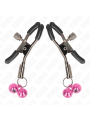 KINK PINZAS PARA PEZONES CON DOBLE CAMPANILLA ROSA 6 CM