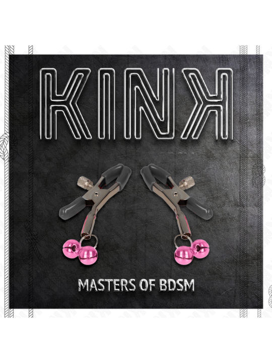 KINK PINZAS PARA PEZONES CON DOBLE CAMPANILLA ROSA 6 CM