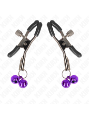 KINK PINZAS PARA PEZONES CON DOBLE CAMPANILLA VIOLETA 6 CM