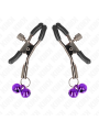 KINK PINZAS PARA PEZONES CON DOBLE CAMPANILLA VIOLETA 6 CM